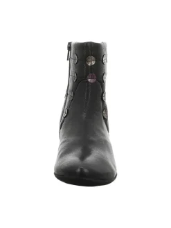 Leder-Boots in Schwarz><noscript><img width=