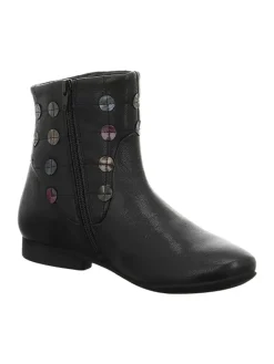 Leder-Boots in Schwarz><noscript><img width=