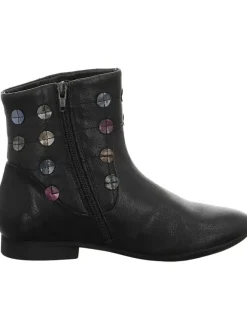 Leder-Boots in Schwarz><noscript><img width=