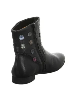 Leder-Boots in Schwarz><noscript><img width=
