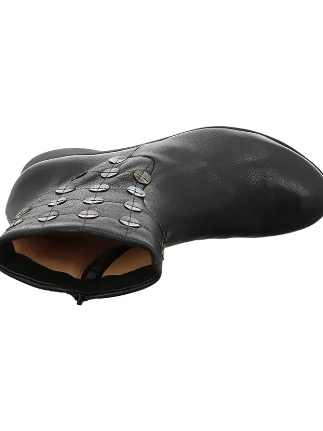Leder-Boots in Schwarz>Think! Outlet