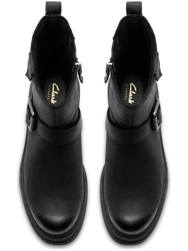 Leder-Boots in Schwarz>Clarks Clearance