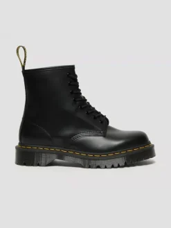 Leder-Boots in Schwarz><noscript><img width=