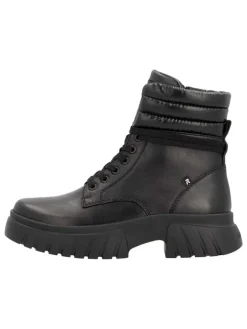 Leder-Boots in Schwarz><noscript><img width=