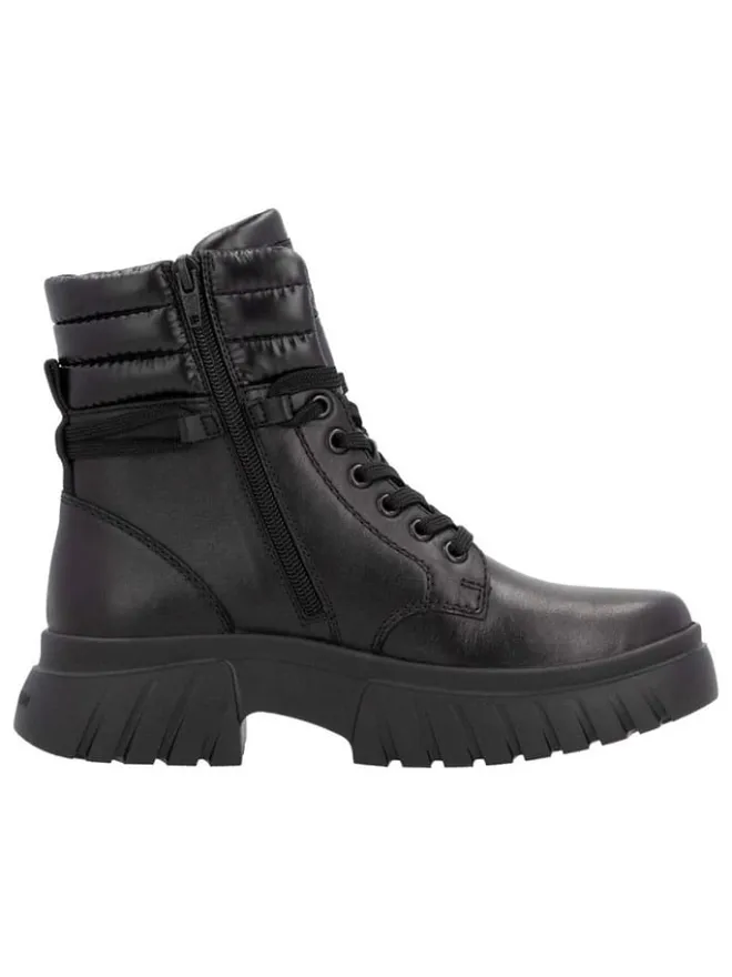 Leder-Boots in Schwarz>rieker Outlet