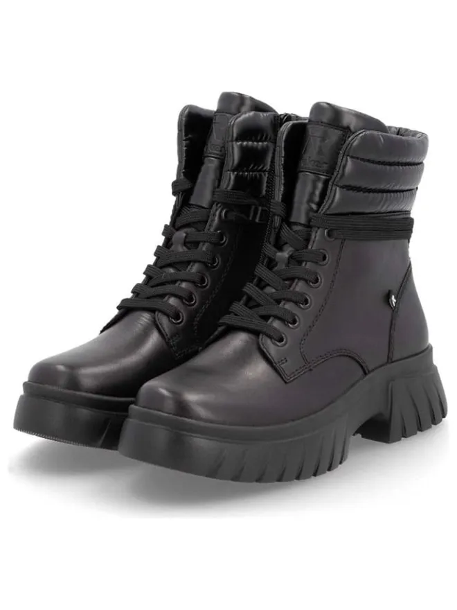 Leder-Boots in Schwarz>rieker Outlet