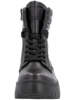 Leder-Boots in Schwarz><noscript><img width=