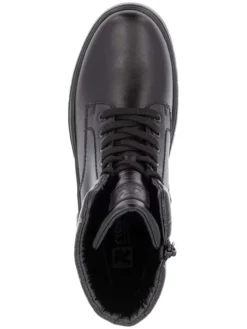 Leder-Boots in Schwarz><noscript><img width=