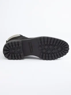 Leder-Boots in Schwarz><noscript><img width=