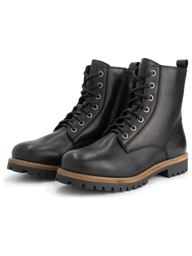 TRAVELIN' Schnürschuhe|Schnürschuhe^Leder-Boots in Schwarz
