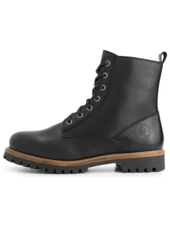 TRAVELIN' Schnürschuhe|Schnürschuhe^Leder-Boots in Schwarz