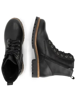 TRAVELIN' Schnürschuhe|Schnürschuhe^Leder-Boots in Schwarz