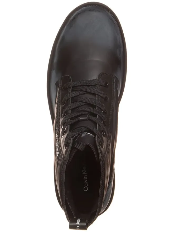 Leder-Boots in Schwarz>Calvin Klein