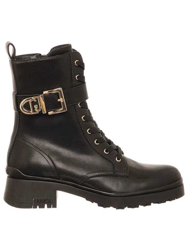 Leder-Boots in Schwarz>Liu Jo Discount