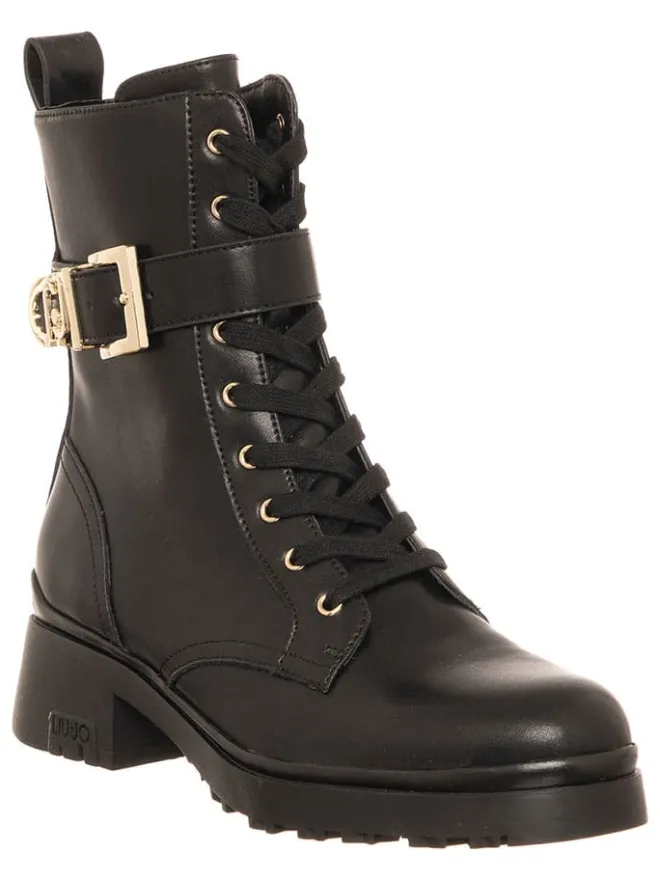 Leder-Boots in Schwarz>Liu Jo Discount