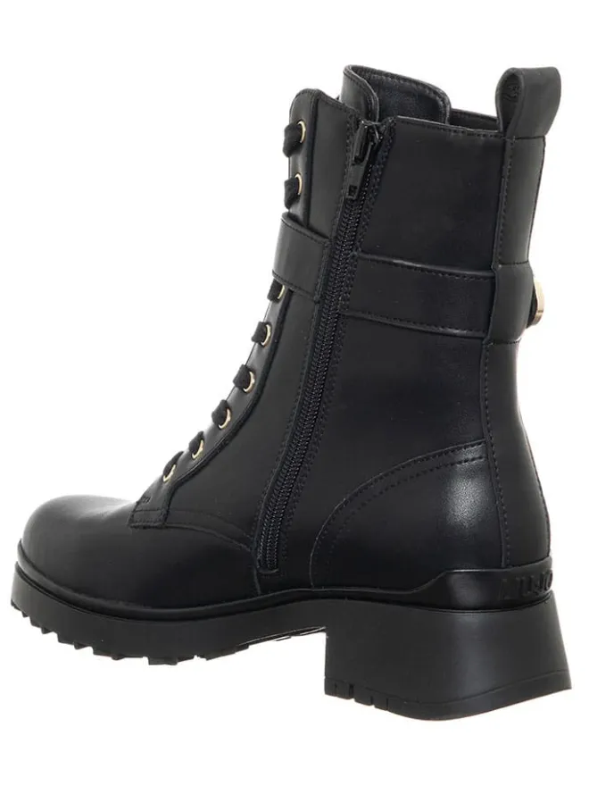 Leder-Boots in Schwarz>Liu Jo Discount