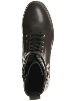 Leder-Boots in Schwarz><noscript><img width=