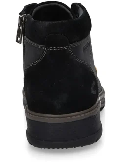 Leder-Boots in Schwarz><noscript><img width=
