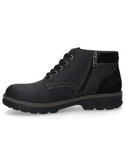Leder-Boots in Schwarz><noscript><img width=