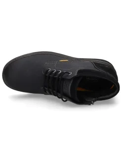Leder-Boots in Schwarz><noscript><img width=