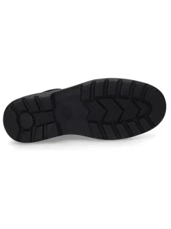 Leder-Boots in Schwarz><noscript><img width=