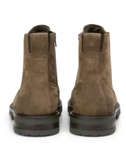 Leder-Boots in Taupe><noscript><img width=
