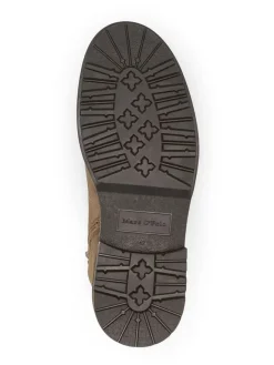 Leder-Boots in Taupe><noscript><img width=