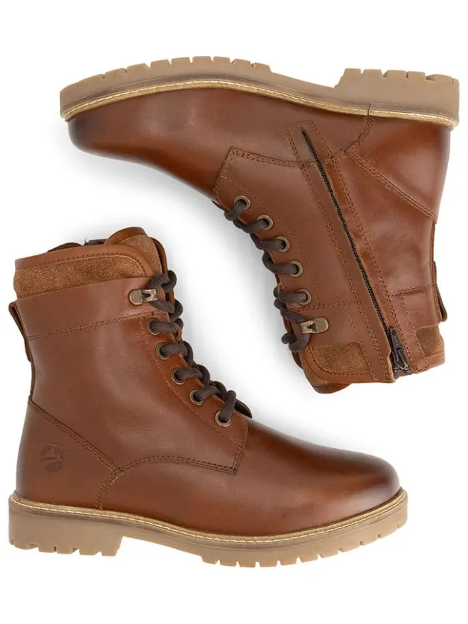 Leder-Boots "Larvik" in Hellbraun>TRAVELIN' Online