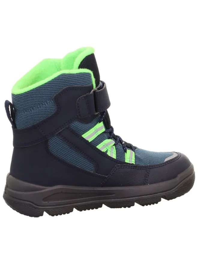 superfit Stiefel & Boots·Boots^Leder-Boots "Mars" in Dunkelblau/ Grün