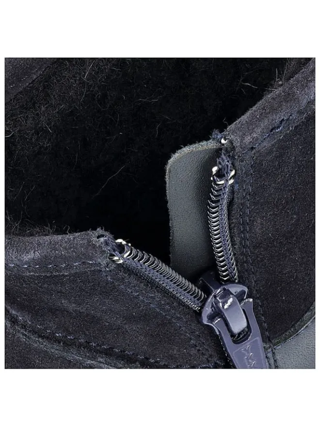 Groundies Stiefel & Boots^Leder-Boots "Mini Cozy" in Dunkelblau