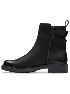 Clarks Stiefeletten^Leder-Boots "Orinoco 2" in Schwarz