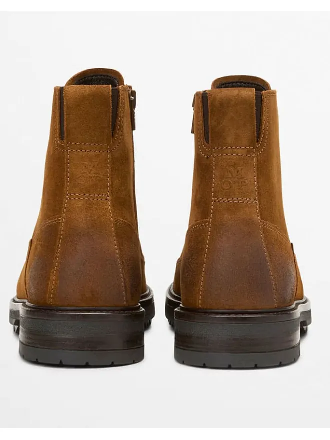 Marc O'Polo Shoes Stiefel & Boots^Leder-Boots "Rony" in Hellbraun