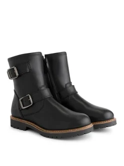 Leder-Boots "Skellerup" in Schwarz>TRAVELIN'