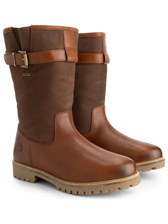 Leder-Boots "Troms" in Hellbraun>TRAVELIN' Clearance