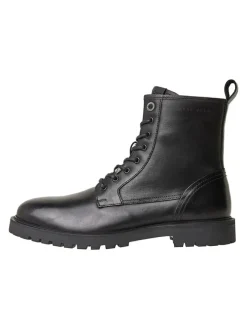 Leder-Boots "Trucker" in Schwarz>Pepe Jeans FOOTWEAR