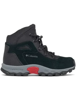 Columbia Stiefel & Boots·Boots^Leder-Boots "Youth Newton Ridge Amped" in Schwarz/ Rot