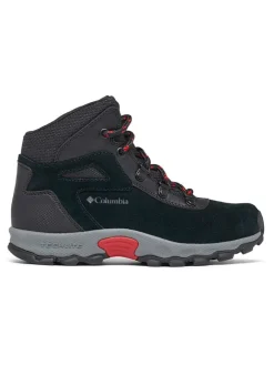 Leder-Boots "Youth Newton Ridge Amped" in Schwarz/ Rot>Columbia Hot