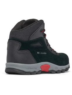 Leder-Boots "Youth Newton Ridge Amped" in Schwarz/ Rot>Columbia Hot