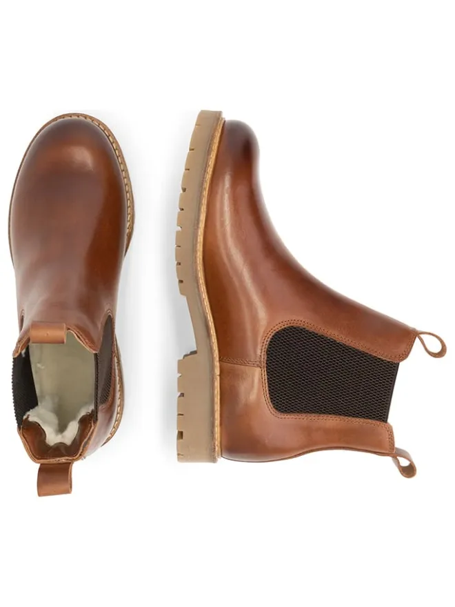 Leder-Chelsa-Boots "Rosseland" in Hellbraun>TRAVELIN' New