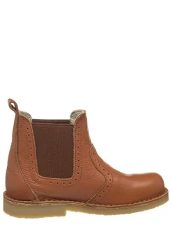 Leder-Chelsea Boots in Hellbraun>kmins Hot