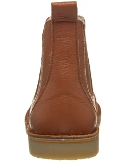 Leder-Chelsea Boots in Hellbraun><noscript><img width=
