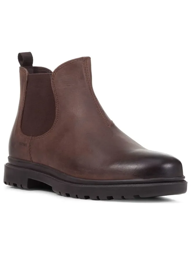 Leder-Chelsea-Boots "Andalo" in Braun>Geox New