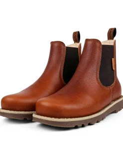 Leder-Chelsea-Boots "Bodås" in Hellbraun>KAVAT