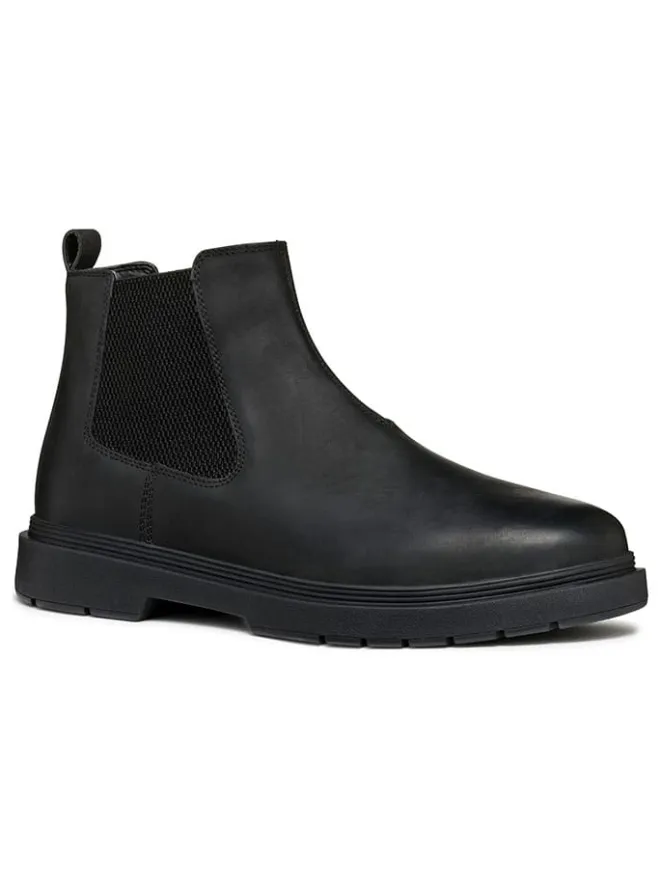 Leder-Chelsea-Boots "Calaita" in Schwarz>Geox Clearance