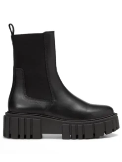 Leder-Chelsea-Boots "Christel" in Schwarz>Marc O'Polo Shoes