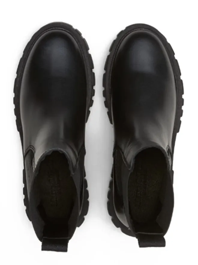 Leder-Chelsea-Boots "Christel" in Schwarz>Marc O'Polo Shoes