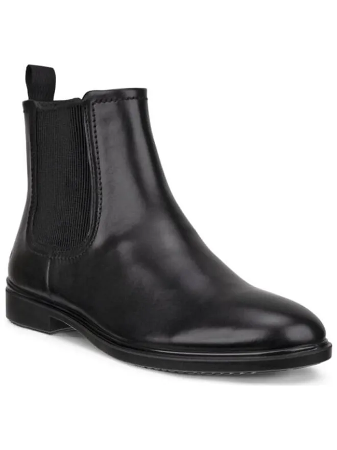 Ecco Stiefeletten^Leder-Chelsea-Boots "Classic" in Schwarz