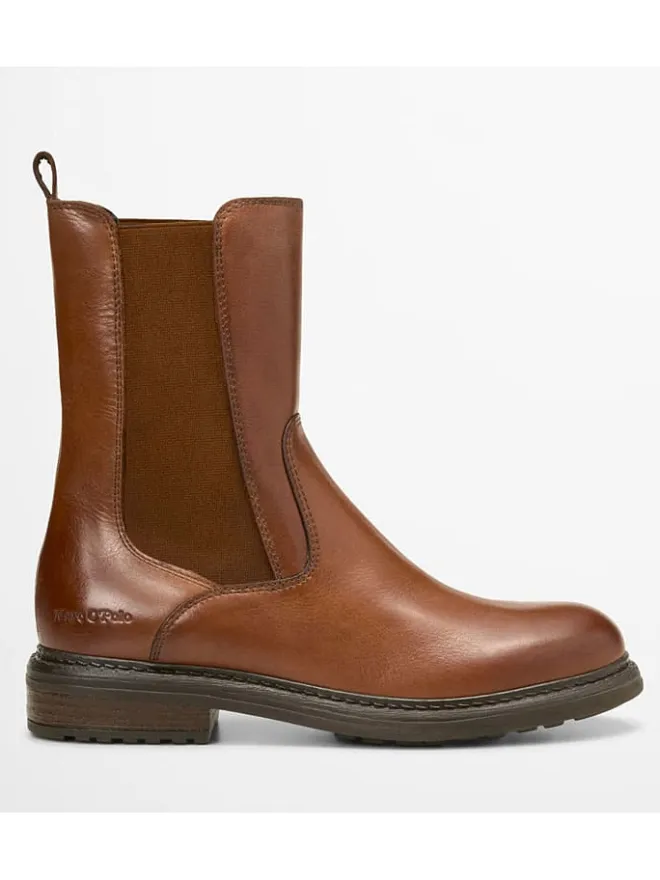 Marc O'Polo Shoes Stiefeletten^Leder-Chelsea-Boots "Cosi" in Hellbraun