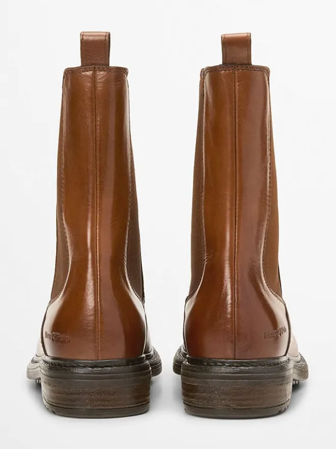 Marc O'Polo Shoes Stiefeletten^Leder-Chelsea-Boots "Cosi" in Hellbraun