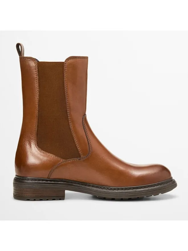 Marc O'Polo Shoes Stiefeletten^Leder-Chelsea-Boots "Cosi" in Hellbraun